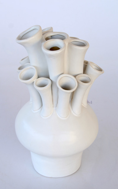 Off White Ceramic Tulip Vase